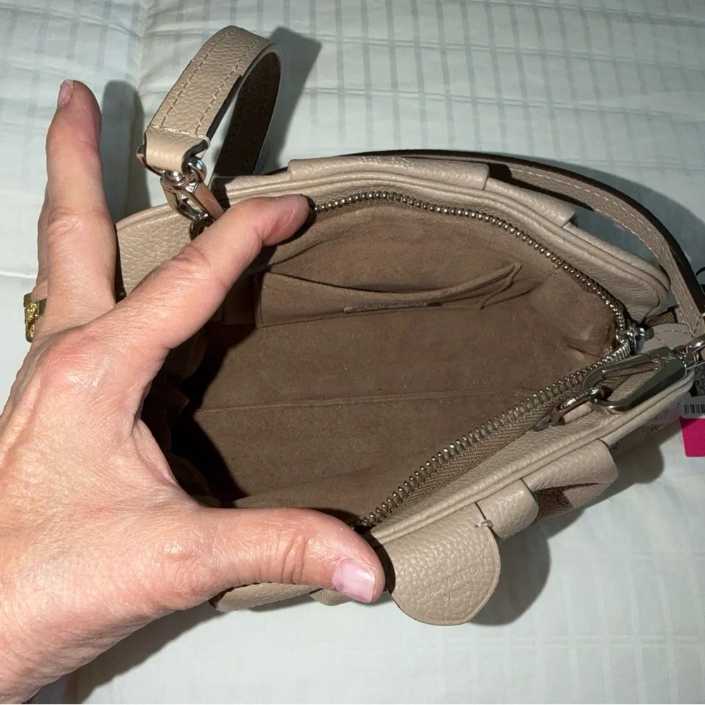Louie Vuitton mini taupe scala bag